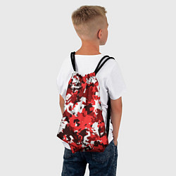 Рюкзак-мешок Красно-белый камуфляж, цвет: 3D-принт — фото 2