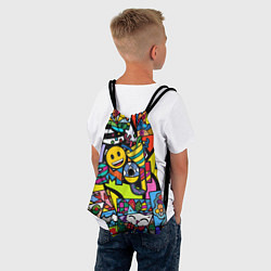 Рюкзак-мешок Romero Britto - emoji, цвет: 3D-принт — фото 2