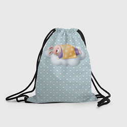 Рюкзак-мешок Спящий кролик, цвет: 3D-принт