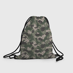 Рюкзак-мешок Зелено-Серый Камуфляж, цвет: 3D-принт