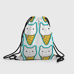 Рюкзак-мешок Гигантские коты мороженое, цвет: 3D-принт