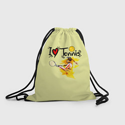 Рюкзак-мешок Я Люблю Tennis, цвет: 3D-принт
