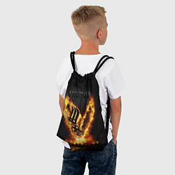 Рюкзак-мешок Викинги Огонь, цвет: 3D-принт — фото 2