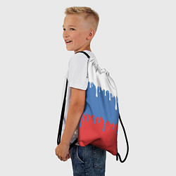 Рюкзак-мешок Флаг России потёки, цвет: 3D-принт — фото 2