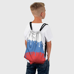 Рюкзак-мешок Флаг России потёки, цвет: 3D-принт — фото 2