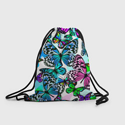 Рюкзак-мешок Рой цветных бабочек, цвет: 3D-принт