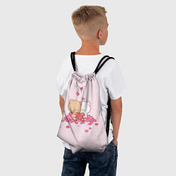 Рюкзак-мешок Влюблённые Плюшевые Мишки Сердца, цвет: 3D-принт — фото 2