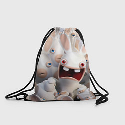Рюкзак-мешок Бешеные кролики в толпе, цвет: 3D-принт