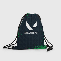 Рюкзак-мешок Valorant Green Fire, цвет: 3D-принт