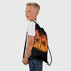 Рюкзак-мешок Пальмы на пляже, цвет: 3D-принт — фото 2
