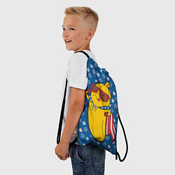 Рюкзак-мешок Банан в звездах, цвет: 3D-принт — фото 2