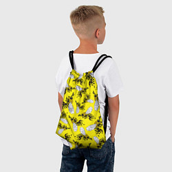 Рюкзак-мешок Пчелы на желтом, цвет: 3D-принт — фото 2