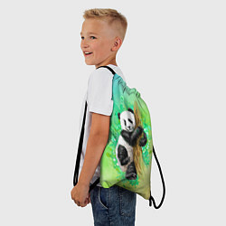 Рюкзак-мешок ПАНДА PANDA ЦВЕТНЫЕ КРАСКИ, цвет: 3D-принт — фото 2