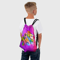 Рюкзак-мешок Цветная обезьяна Color monkey, цвет: 3D-принт — фото 2