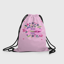 Рюкзак-мешок Привет весна!, цвет: 3D-принт