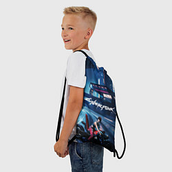 Рюкзак-мешок Vi на мото Cyberpunk 2077, цвет: 3D-принт — фото 2