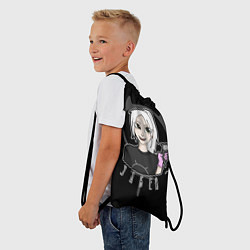 Рюкзак-мешок Девушка ведьма - забей, цвет: 3D-принт — фото 2