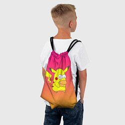 Рюкзак-мешок Гомер Симпсон Пикачу, цвет: 3D-принт — фото 2