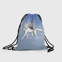 Рюкзак-мешок Принцесса Мононоке и волк, цвет: 3D-принт