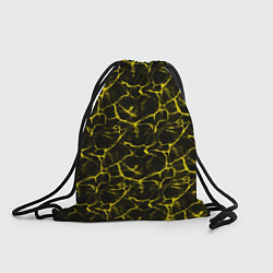 Рюкзак-мешок Yellow Ripple Желтая Рябь, цвет: 3D-принт