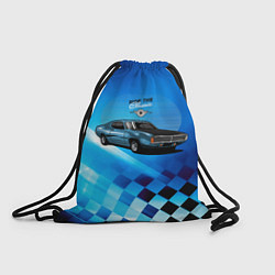 Рюкзак-мешок Синий Ретро-автомобиль, цвет: 3D-принт