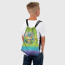 Рюкзак-мешок Лиса фенек среди цветов, цвет: 3D-принт — фото 2