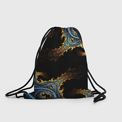 Рюкзак-мешок Огненные фракталы 3d, цвет: 3D-принт