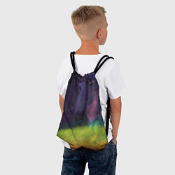 Рюкзак-мешок Горный пейзаж со звёздным небом и северным сиянием, цвет: 3D-принт — фото 2