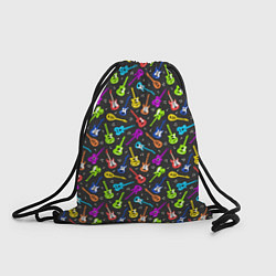 Рюкзак-мешок Разноцветные Гитары, цвет: 3D-принт