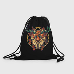Рюкзак-мешок Ловец снов Лис с рогами, цвет: 3D-принт