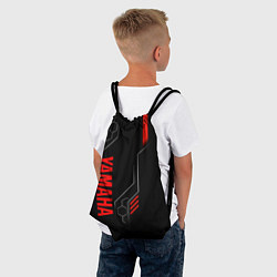 Рюкзак-мешок YAMAHA - ТЕХНОЛОГИИ КРАСНЫЙ, цвет: 3D-принт — фото 2