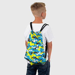 Рюкзак-мешок Камуфляж Небесно-Синий, цвет: 3D-принт — фото 2