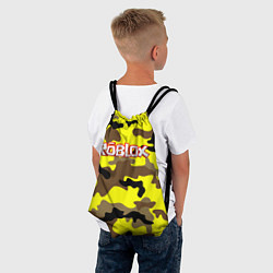 Рюкзак-мешок Roblox Камуфляж Жёлто-Коричневый, цвет: 3D-принт — фото 2