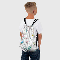 Рюкзак-мешок Цветы Нарисованные, цвет: 3D-принт — фото 2