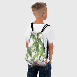 Рюкзак-мешок Цветы Нежная Листва, цвет: 3D-принт — фото 2