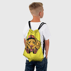 Рюкзак-мешок СОБАКА ХИППИ, цвет: 3D-принт — фото 2