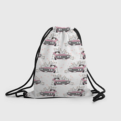 Рюкзак-мешок Коты на автомобиле Паттерн, цвет: 3D-принт