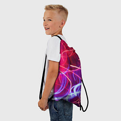 Рюкзак-мешок Неоновые огни Абстракция, цвет: 3D-принт — фото 2