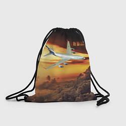 Рюкзак-мешок Гражданский самолет Ил 96-300, цвет: 3D-принт