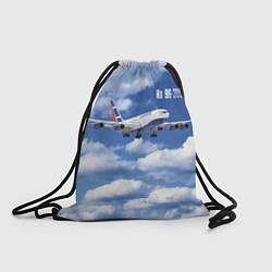 Рюкзак-мешок Самолет Ил 96-300, цвет: 3D-принт