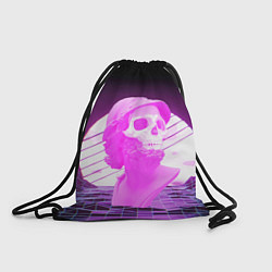 Рюкзак-мешок Vaporwave Skull Психоделика, цвет: 3D-принт