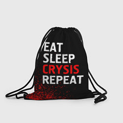 Рюкзак-мешок Eat Sleep Crysis Repeat Краска, цвет: 3D-принт