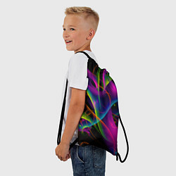 Рюкзак-мешок Vanguard neon pattern Авангардный неоновый паттерн, цвет: 3D-принт — фото 2