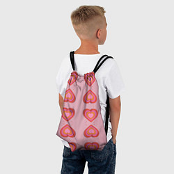 Рюкзак-мешок Сердечки перевернутые, цвет: 3D-принт — фото 2