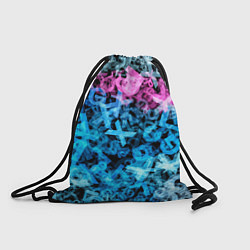 Рюкзак-мешок Хаос из букв, цвет: 3D-принт