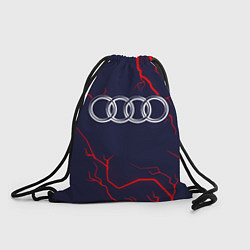Рюкзак-мешок Символ AUDI на фоне грозы, цвет: 3D-принт