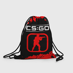 Рюкзак-мешок CS:GO лого с линиями и спецназом, цвет: 3D-принт