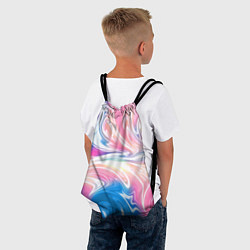 Рюкзак-мешок Абстрактный цветной паттерн Волны Abstract Color P, цвет: 3D-принт — фото 2