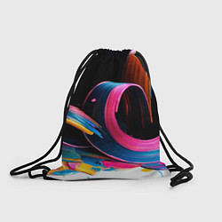 Рюкзак-мешок Разноцветный мазки краски Абстракция Multicolored, цвет: 3D-принт
