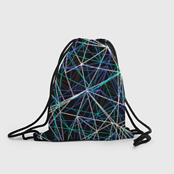 Рюкзак-мешок ПЕРЕСЕКАЮЩИЕ ЦВЕТНЫЕ ЛИНИИ, цвет: 3D-принт